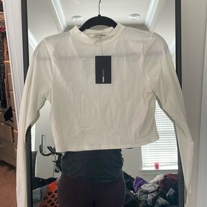 Mock Neck Crop Top